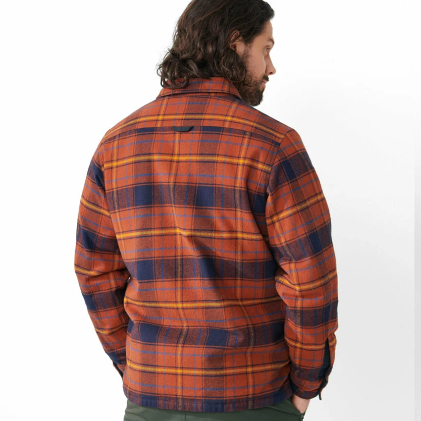 FJÄLLRÄVEN Men's Övik Lite Padded Shirt - Autumn Leaf / Dark Navy - Image 5