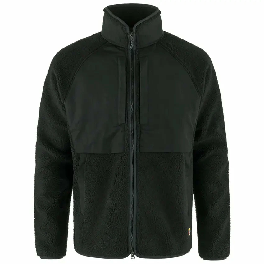FJÄLLRÄVEN Men's Vardag Pile Jacket - Black / Black