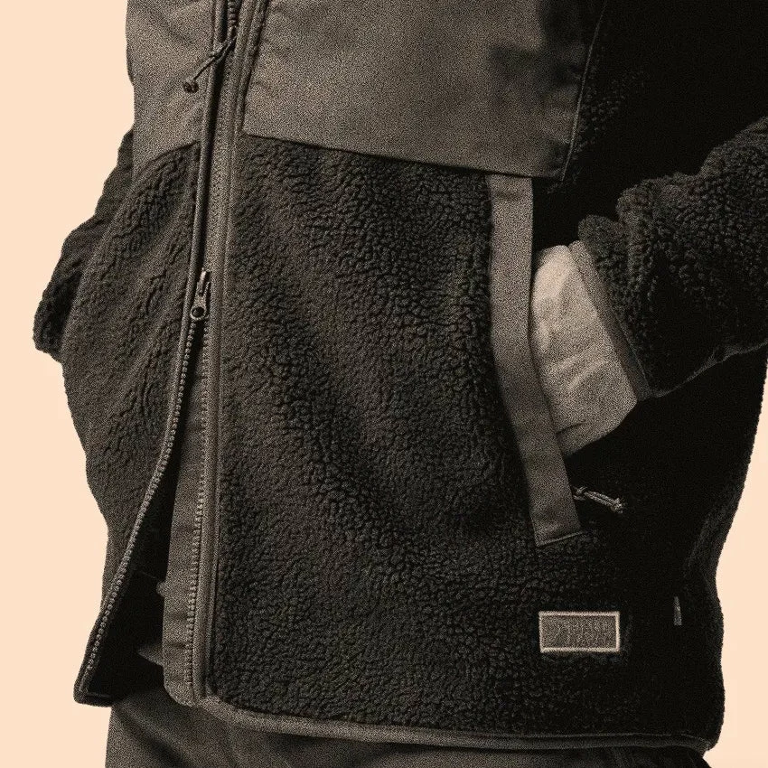 FJÄLLRÄVEN Men's Vardag Pile Jacket - Black / Black - Image 5