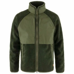 FJÄLLRÄVEN Men's Vardag Pile Jacket - Deep Forest / Laurel Green