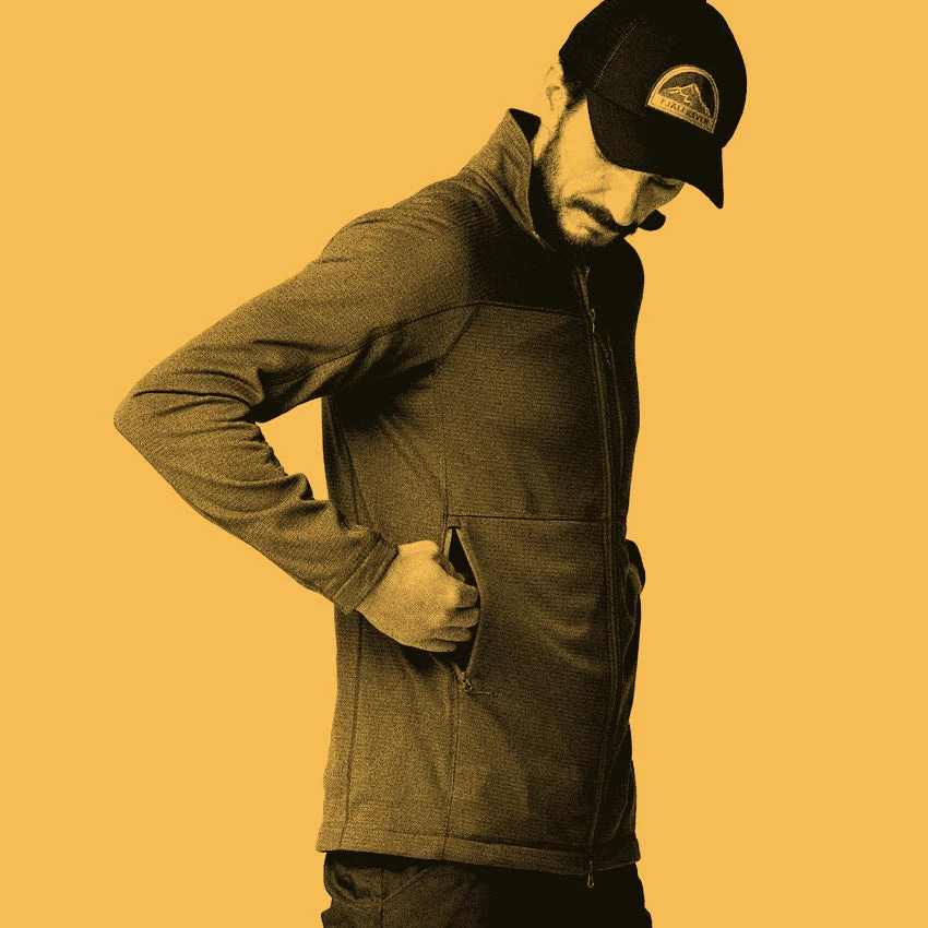 FJÄLLRÄVEN Men's Abisko Lite Fleece Jacket - Black - Image 4