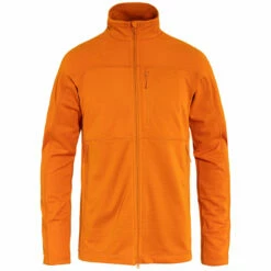 FJÄLLRÄVEN Men's Abisko Lite Fleece Jacket - Sunset Orange