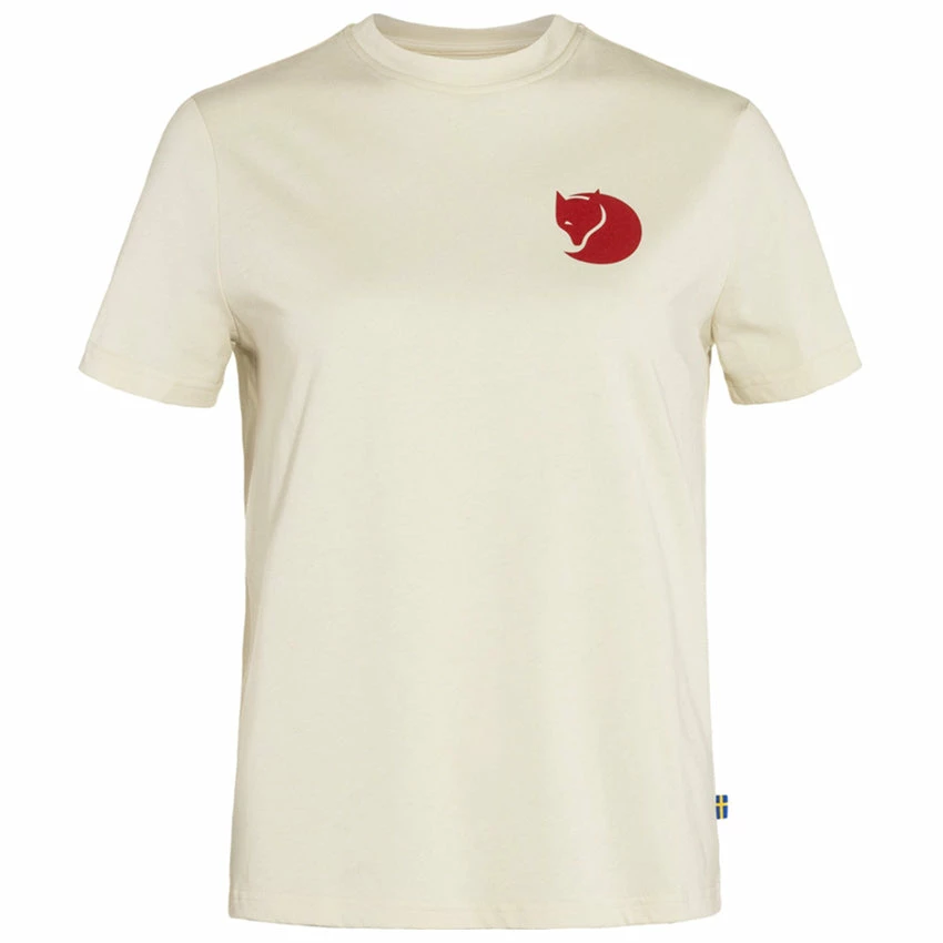 FJÄLLRÄVEN Women's Fox Boxy Logo T-Shirt - Chalk White
