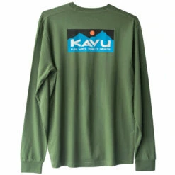 KAVU Men's L/S Etch Art T-Shirt - Green