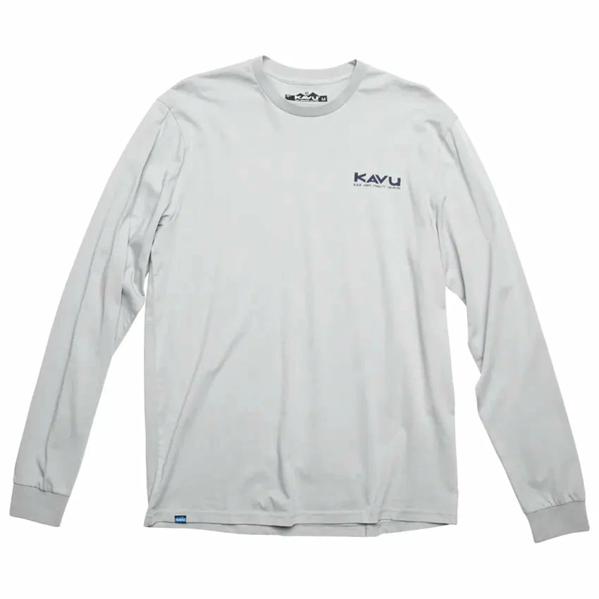 KAVU Men's Daily Dose Long Sleeve T-Shirt - Ultimate Grey - Image 3