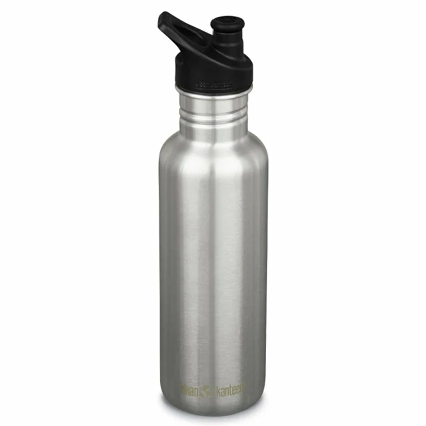 Klean Kanteen Classic 27oz W/ Sport Cap - Brushed Stainless