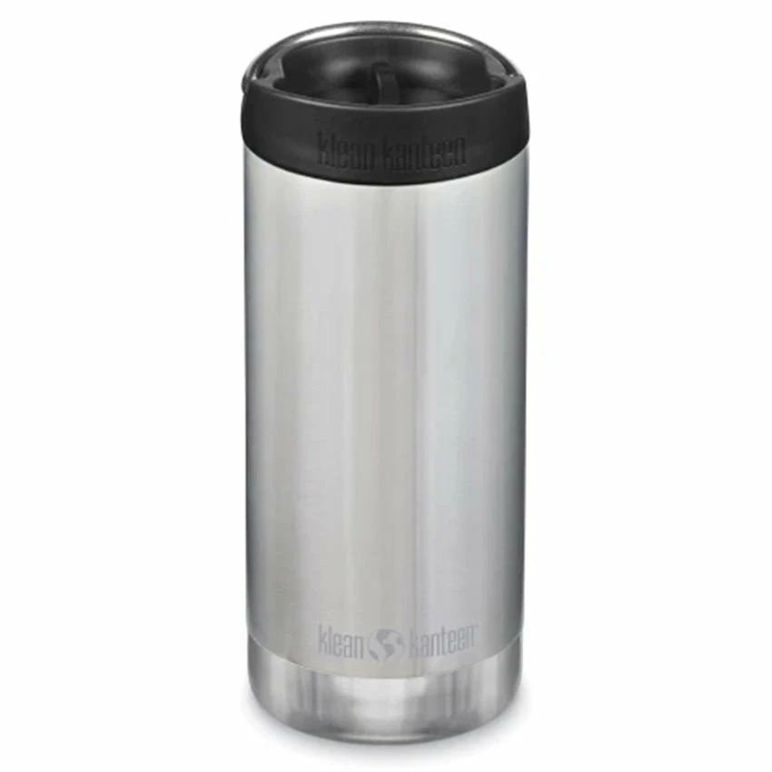 Klean Kanteen Insulated TKWide 12oz W/ Café Cap - Brushed Stainless