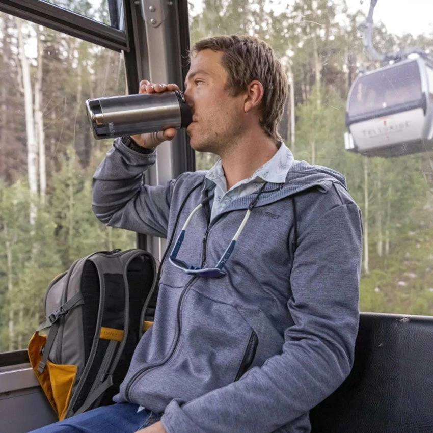 Klean Kanteen Insulated TKWide 12oz W/ Café Cap - Brushed Stainless - Image 3