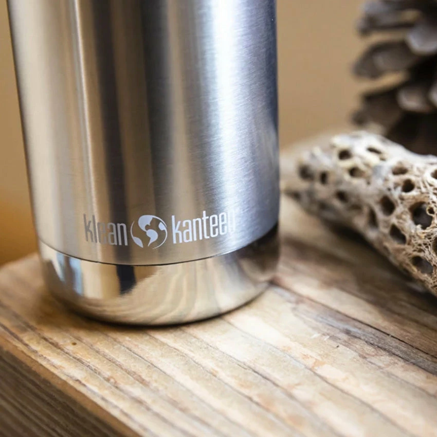Klean Kanteen Insulated TKWide 12oz W/ Café Cap - Brushed Stainless - Image 4