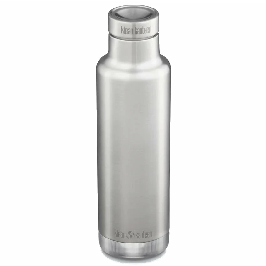 Klean Kanteen Insulated Classic 25oz W/ Pour Through Cap - Brushed Stainless