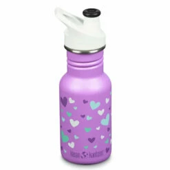 Klean Kanteen Kid Narrow Classic 12oz W/ Sport Cap - Orchid Hearts
