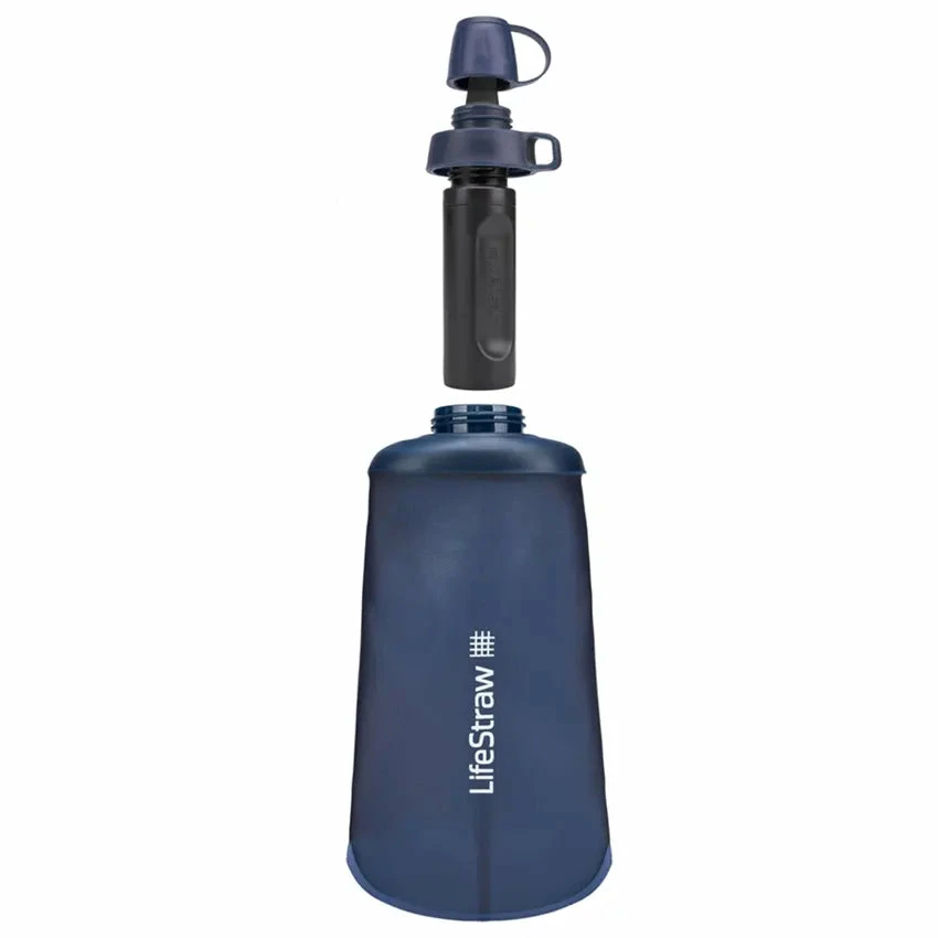LifeStraw Peak Series 1L Squeeze Bottle - Mountain Blue - Image 3