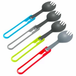 MSR Folding Spork Kit - 4pc - Red / Gray / Blue / Green
