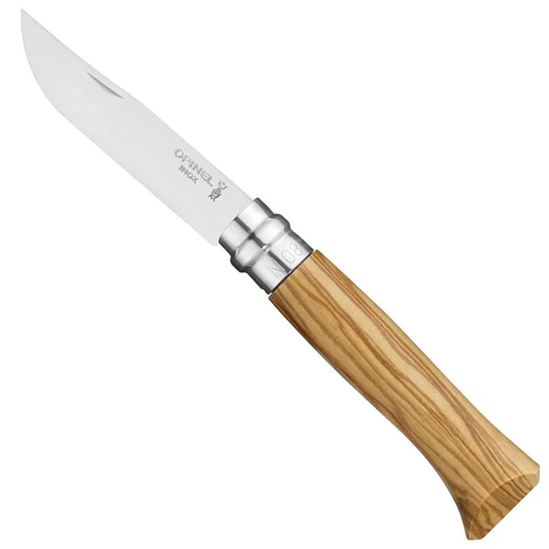 Opinel No.8 Classic Original Knife - Olive Wood