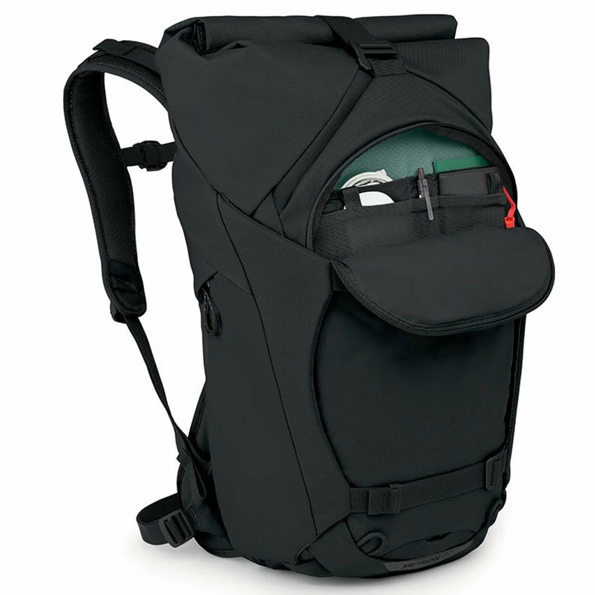 Osprey Metron 22 Rolltop - Black - Image 4
