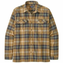 Patagonia Men's L/S Organic Cotton Fjord Flannel Shirt - Forage: Mojave Khaki