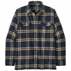 Patagonia Men's L/S Organic Cotton Fjord Flannel Shirt - North Line: New Navy