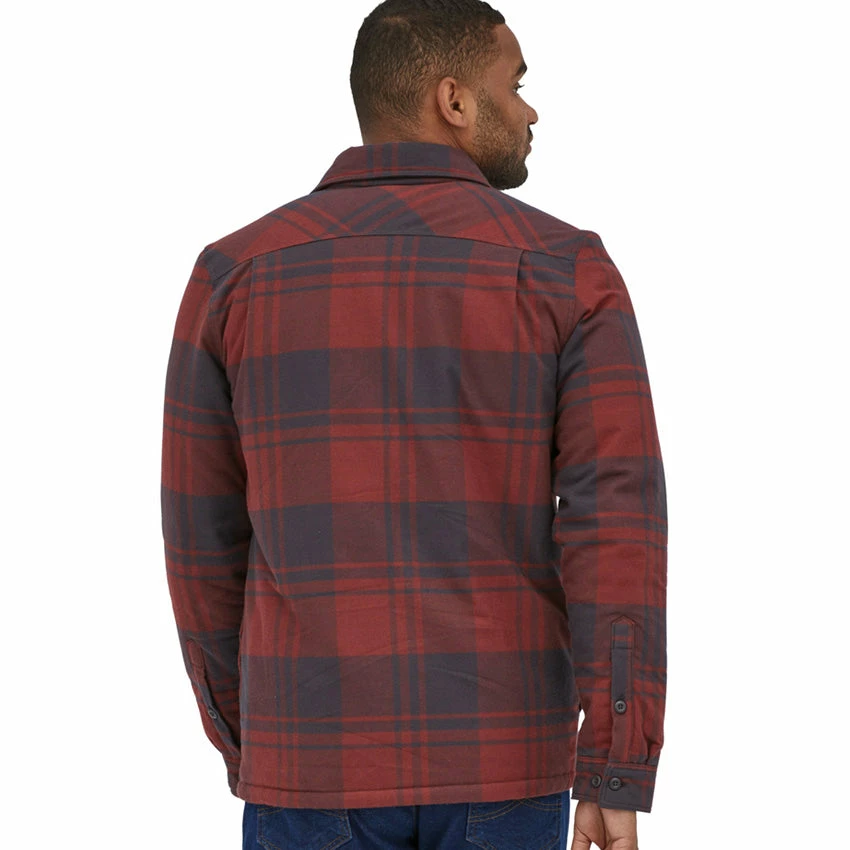 Patagonia Men's Insulated Organic Cotton MW Fjord Flannel Shirt - Live Oak: Sequoia Red - Image 4