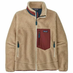 Patagonia Men's Classic Retro-X Jacket - Dark Natural W/Sequoia Red