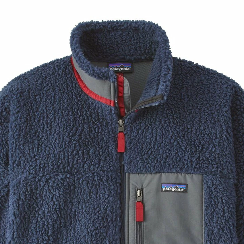 Patagonia Men's Classic Retro-X Jacket - New Navy W/Wax Red - Image 2