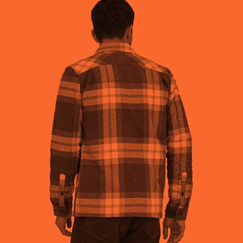 Patagonia Men's Insulated Organic Cotton MW Fjord Flannel Shirt - Ice Caps: Burl Red - Image 4