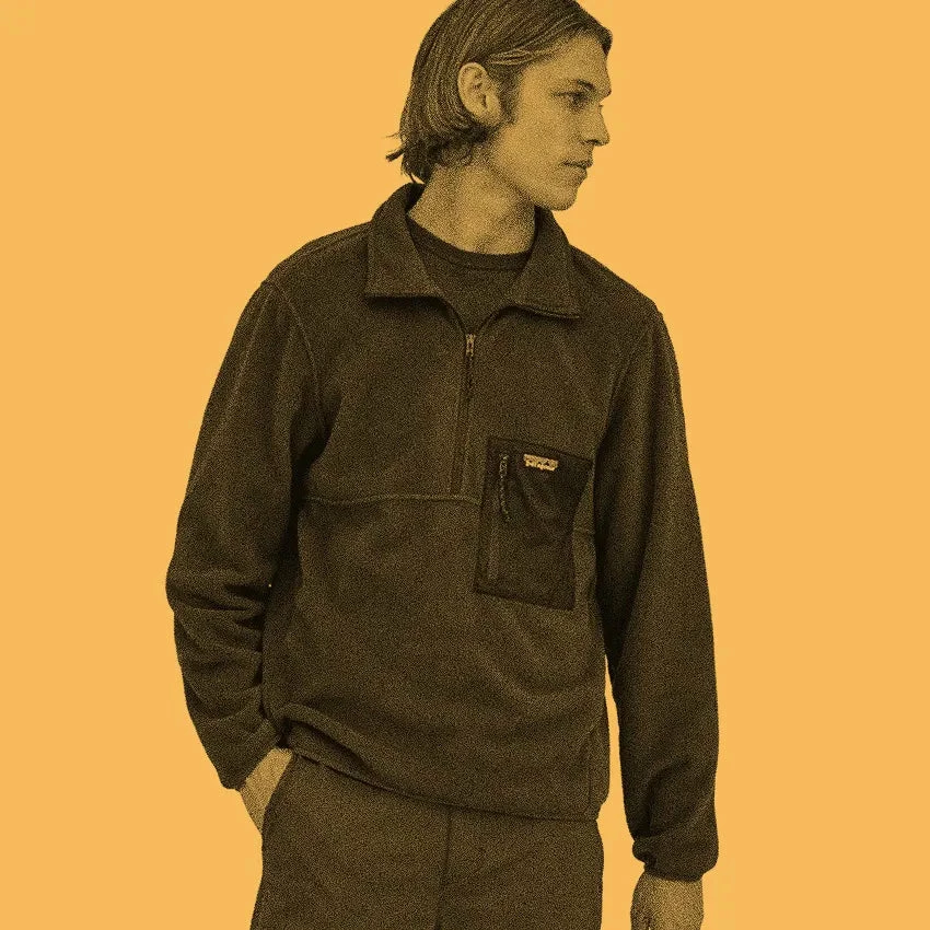 Patagonia Men's Microdini 1/2 Zip Pullover - Sleet Green - Image 3