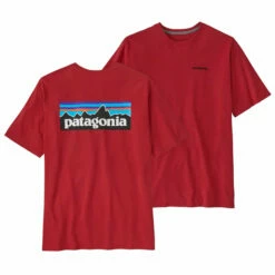 Patagonia Men's P-6 Logo Responsibili-Tee - Touring Red