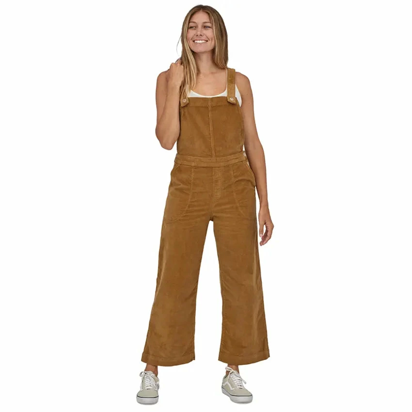 Patagonia Women's Stand Up Cropped Corduroy Overalls - Nest Brown - Image 4