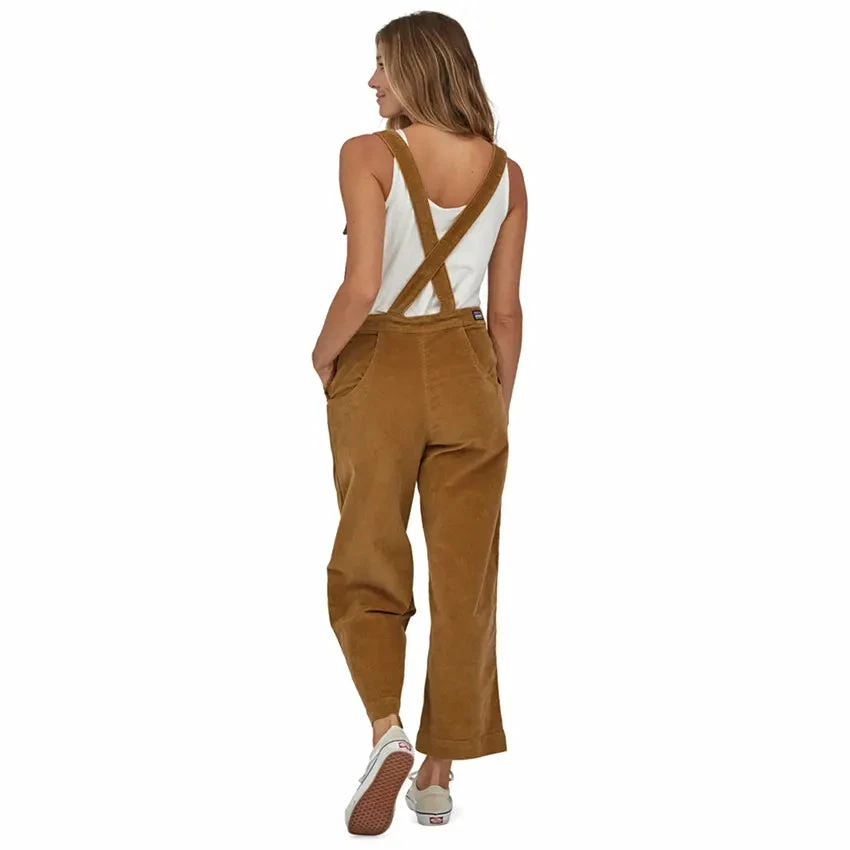 Patagonia Women's Stand Up Cropped Corduroy Overalls - Nest Brown - Image 5