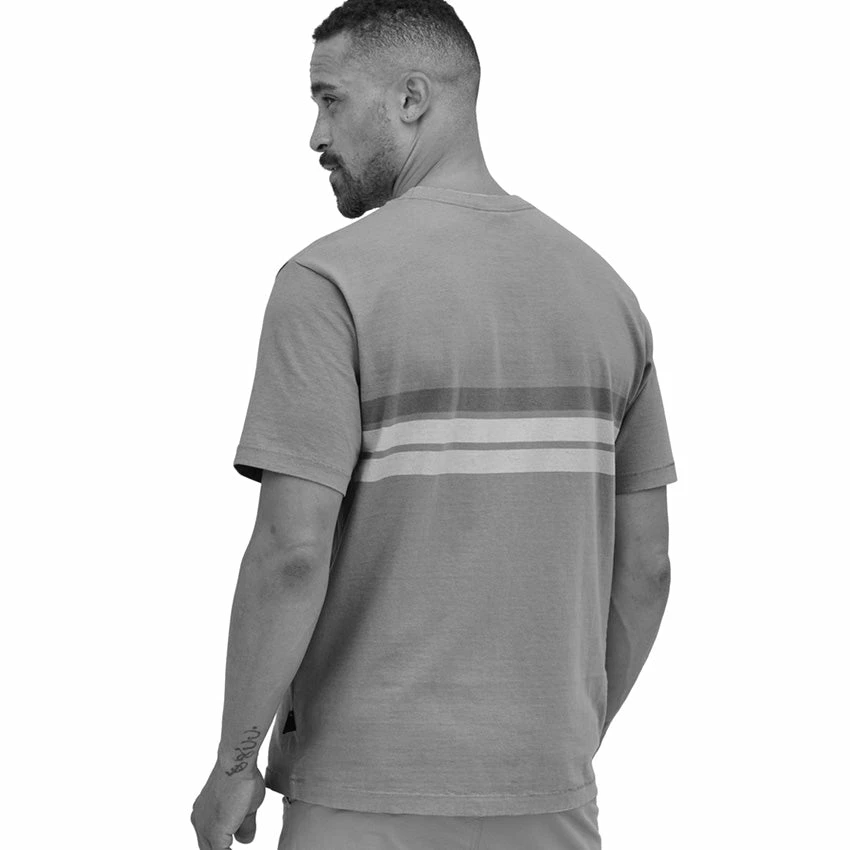 Patagonia Men's Cotton In Conversion MW Pocket Tee - The Point Stripe: Current Blue - Image 3