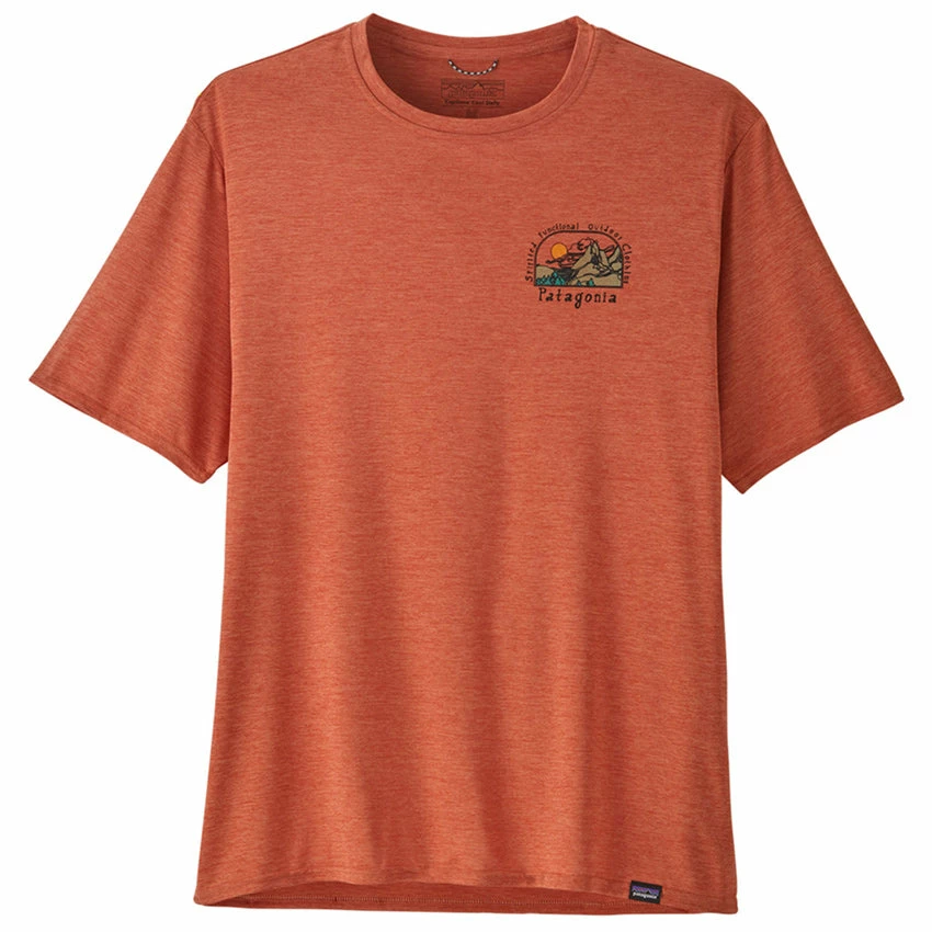 Patagonia Men's Capilene Cool Daily Graphic Shirt - Lands - Lost And Found: Quartz Coral X-Dye - Image 2
