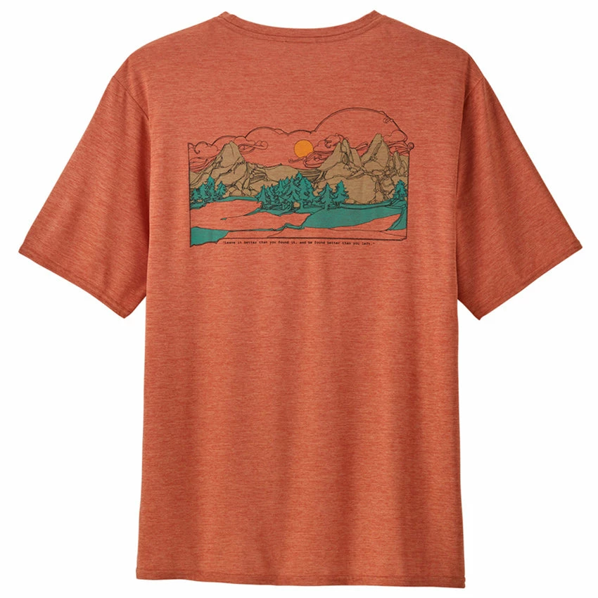 Patagonia Men's Capilene Cool Daily Graphic Shirt - Lands - Lost And Found: Quartz Coral X-Dye - Image 4