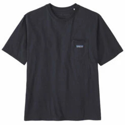 Patagonia Men's Regenerative Organic Certified Cotton LW Pocket Tee - Ink Black