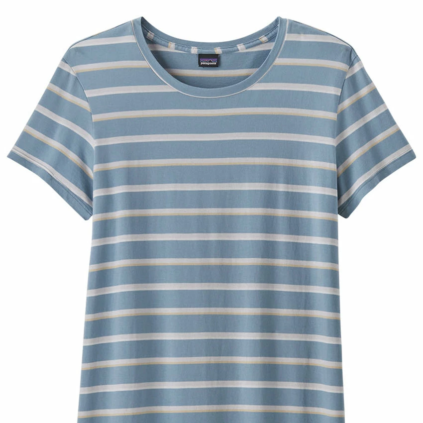 Patagonia Women's Regenerative Organic Certified Cotton T-Shirt Dress - Sunset Stripe: Light Plume Grey - Image 2