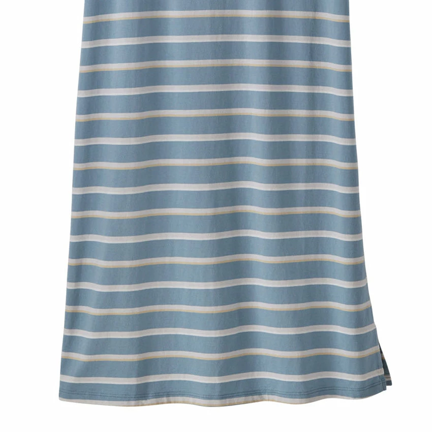 Patagonia Women's Regenerative Organic Certified Cotton T-Shirt Dress - Sunset Stripe: Light Plume Grey - Image 3