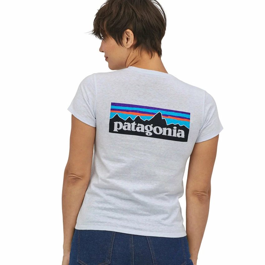 Patagonia Women's P-6 Logo Responsibili-Tee - White - Image 3