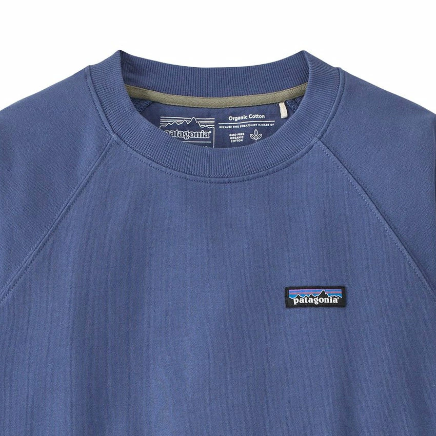 Patagonia Women's P-6 Logo Label Organic Crew Sweatshirt - Current Blue - Image 2