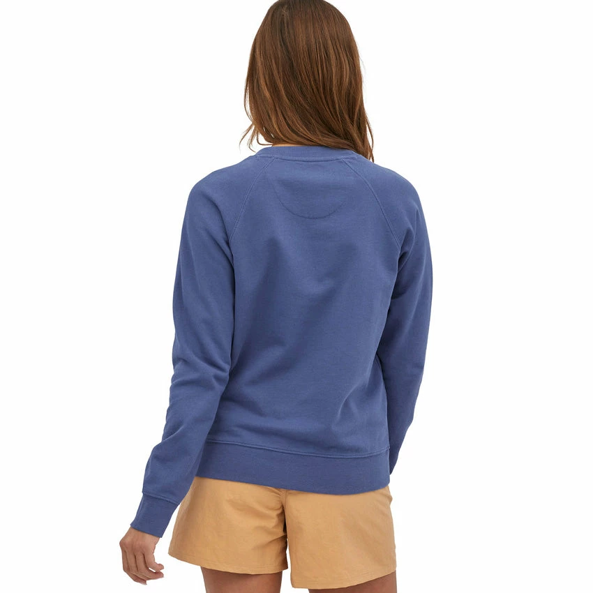 Patagonia Women's P-6 Logo Label Organic Crew Sweatshirt - Current Blue - Image 5