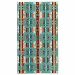 Pendleton Oversized Jacquard Beach Towel - Chief Joseph Aqua