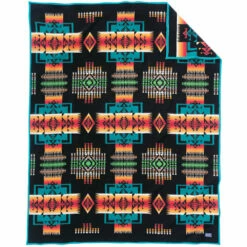 Pendleton Chief Joseph Jacquard Blanket Robe - Black
