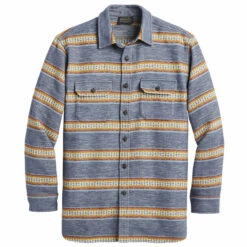 Pendleton Driftwood Shirt - Blue Pinto Mountains