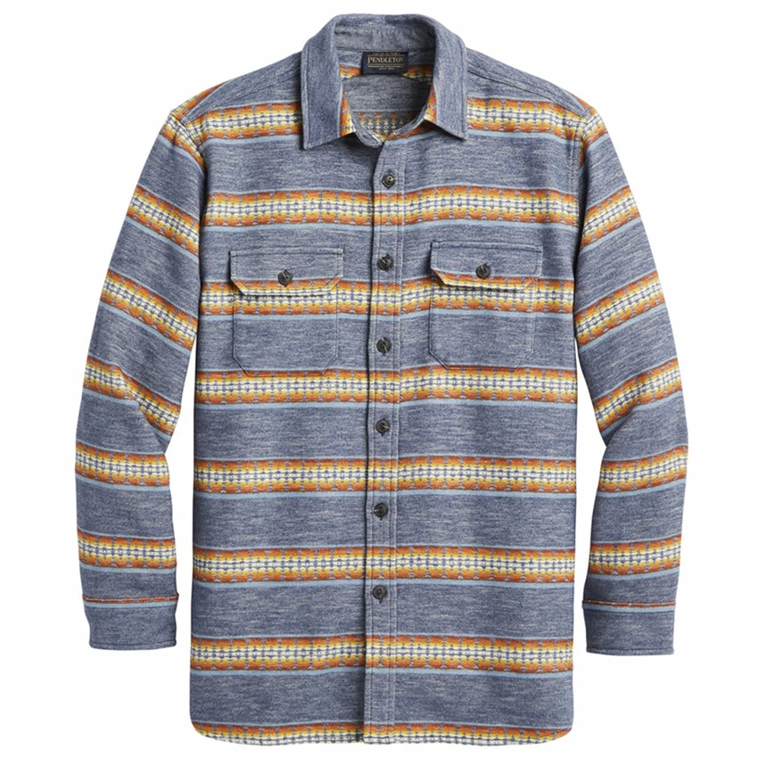 Pendleton Driftwood Shirt - Blue Pinto Mountains