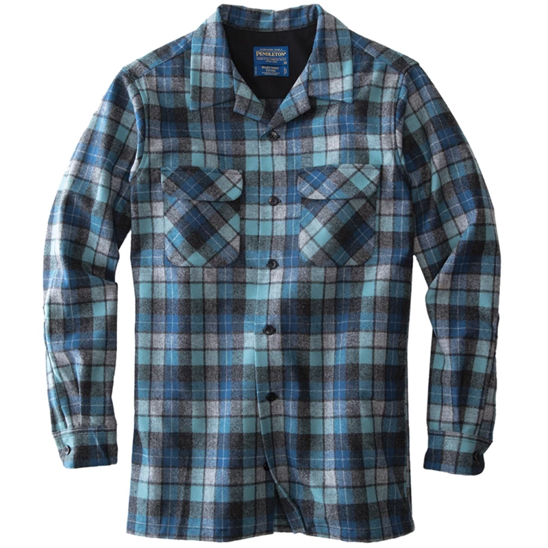 Pendleton Fitted Board Shirt - Beach Boys Blue Original Surf Plaid