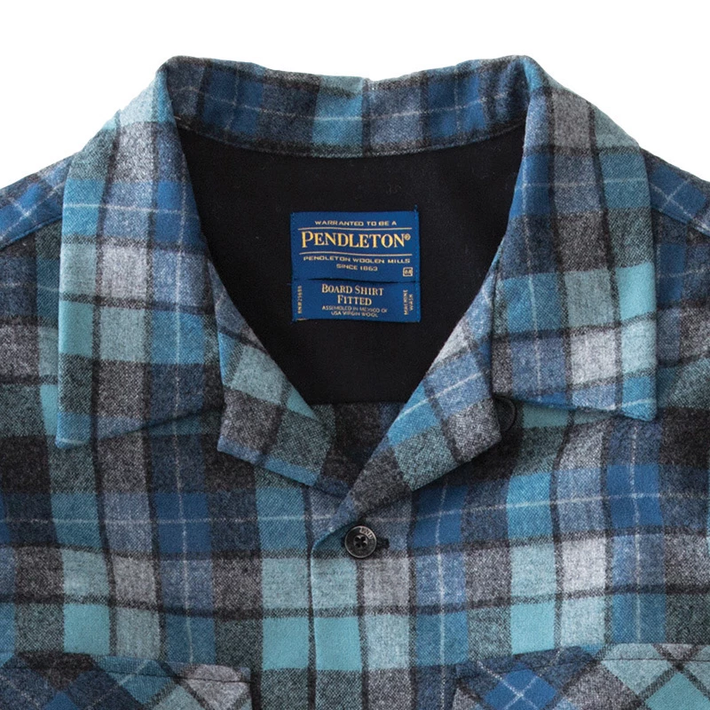 Pendleton Fitted Board Shirt - Beach Boys Blue Original Surf Plaid - Image 2