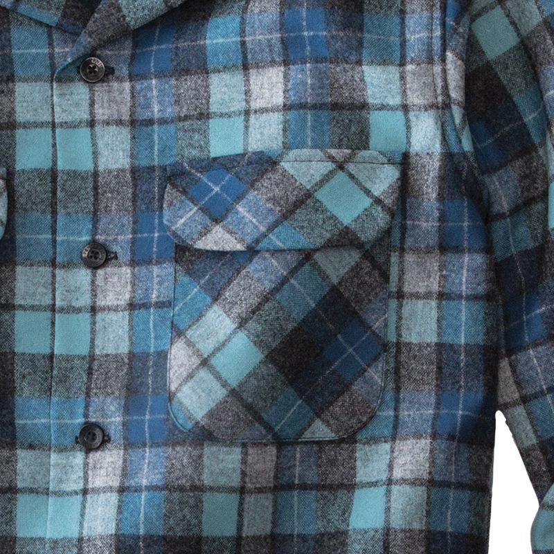Pendleton Fitted Board Shirt - Beach Boys Blue Original Surf Plaid - Image 3