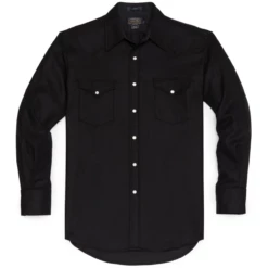 Pendleton Fitted Canyon Shirt - Black Solid
