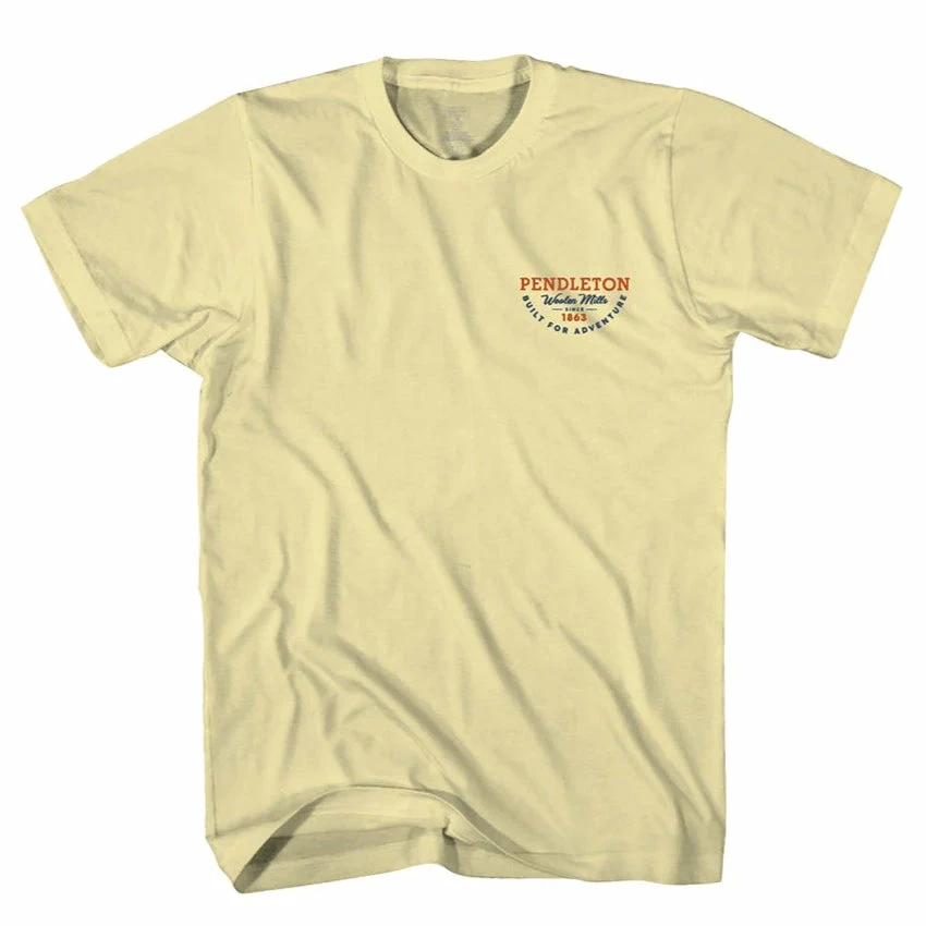 Pendleton Adventure Wave Graphic Tee - Banana Cream/Navy - Image 3