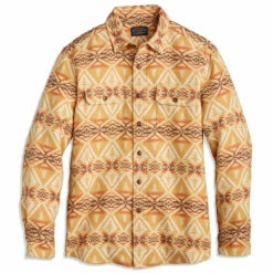 Pendleton Doublesoft Beach Shack Shirt - Cedar Bluff Tan/Brown
