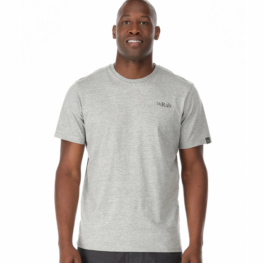 Rab Men's Stance Mountain Peak Tee - Grey Marl - Image 4