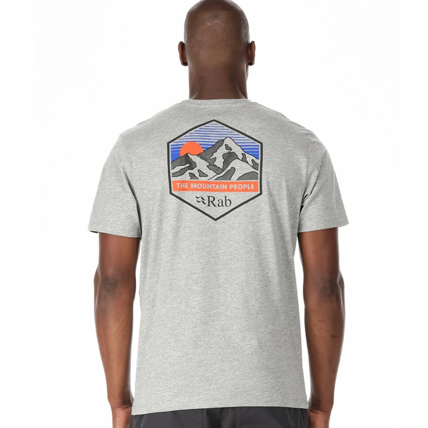 Rab Men's Stance Mountain Peak Tee - Grey Marl - Image 5